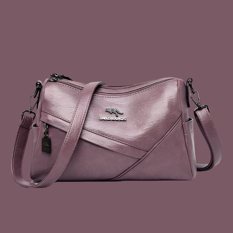 New Soft Leather Shoulder Bag – Large-Capacity Crossbody Purple Infinite Avenue