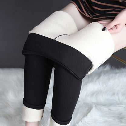 Winter Leggings Warm Thick High Stretch Lamb Cashmere Leggins Skinny Fitness Woman Pants Black Infinite Avenue