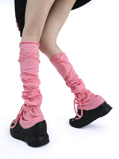 Millennial Hot Girl Solid Knit Socks Pink Average Size Infinite Avenue