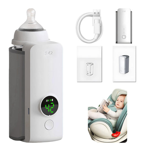 Portable Wireless Rechargeable Baby Bottle Warmer USB Charging And Heating Bag Portable Constant Temperature Milk Warmer Universal Bottle Insulation Sleeve Infinite Avenue