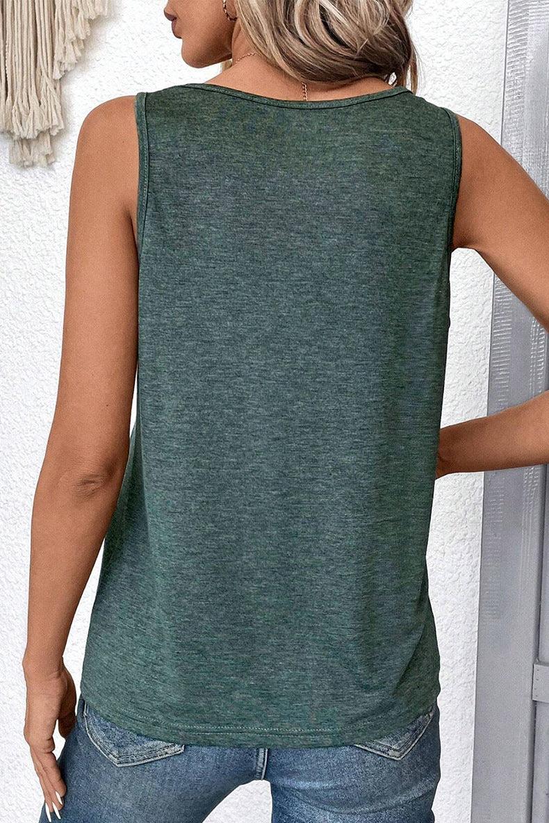 Pure Color Minimal Versatile Sleeveless Top For Women - Infinite Avenue