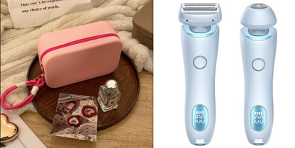 2-in-1 USB Rechargeable Epilator & Trimmer – Women’s Body Shaver Blue and Rouge Gouache set USB Infinite Avenue