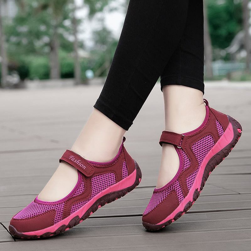 Summer Walking Women's Breathable Middle-aged Shoes Soft Bottom Non-slip Infinite Avenue