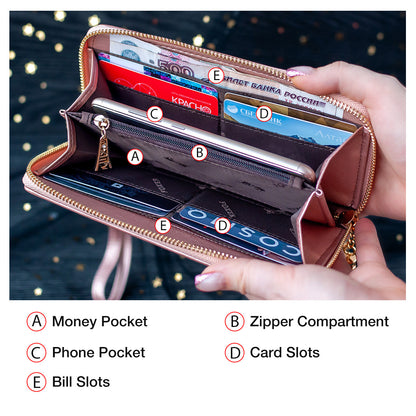 Two-layer Cowhide Wallet Light Luxury Card Holder Long Infinite Avenue