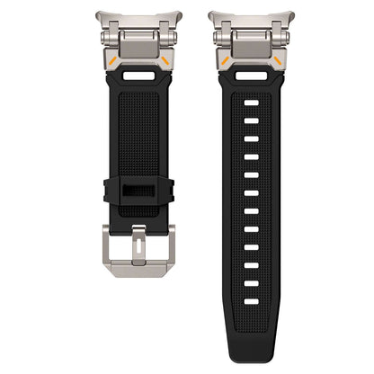 Applicable To 7 Generation Ultra Watch Mecha Style TPU Silicone Explorer Strap Titanium Black Infinite Avenue