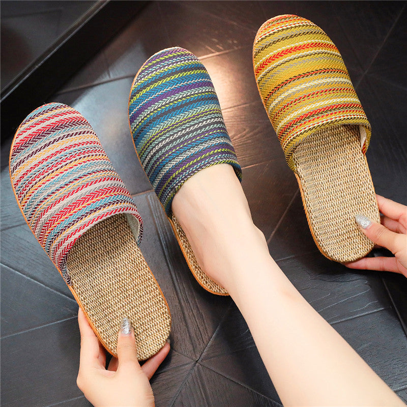 Home Linen Slippers Printed Cute Fashion Infinite Avenue