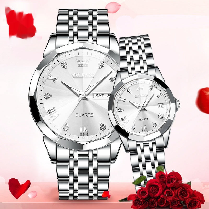 Quartz Watch Valentine's Day Gift Couple Watch Men Couple's Original White Pair Infinite Avenue