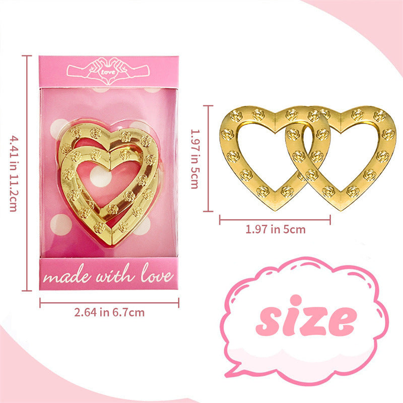 Creative Valentine's Day Gift Double Love Ornaments Gold Infinite Avenue