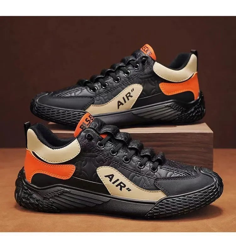 Autumn Breathable All-match Fashion Student Soft Bottom Light Casual Shoes Black Orange Infinite Avenue