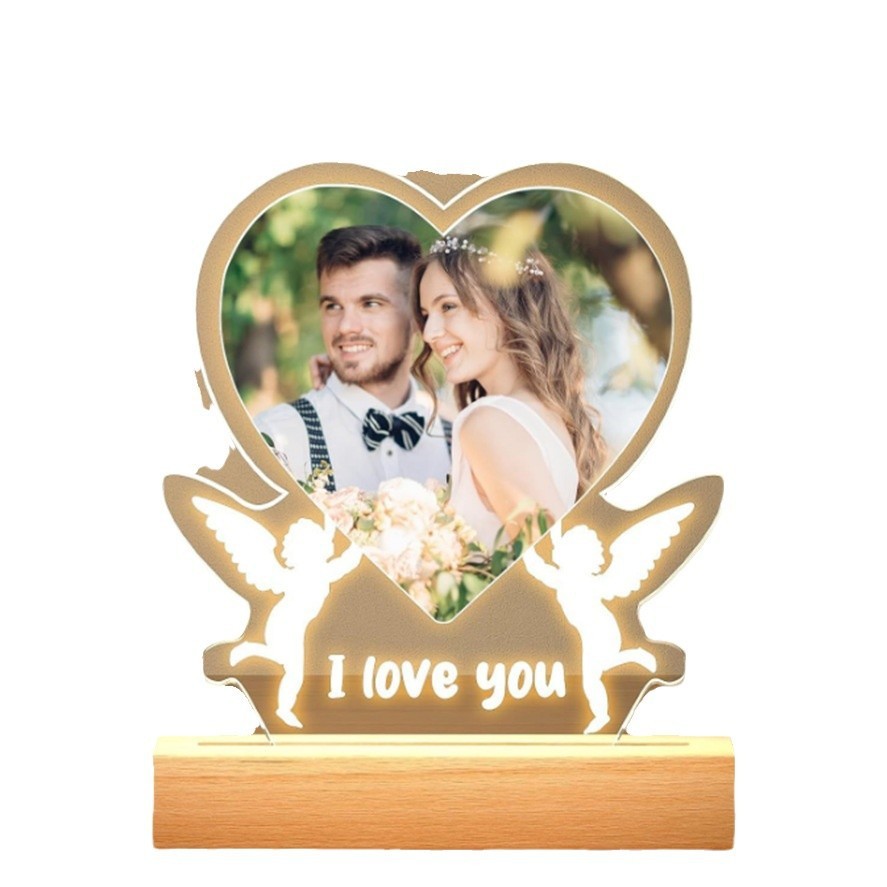 Valentine's Day Night Light Acrylic Color Printing Photo Personalized Ornament Infinite Avenue