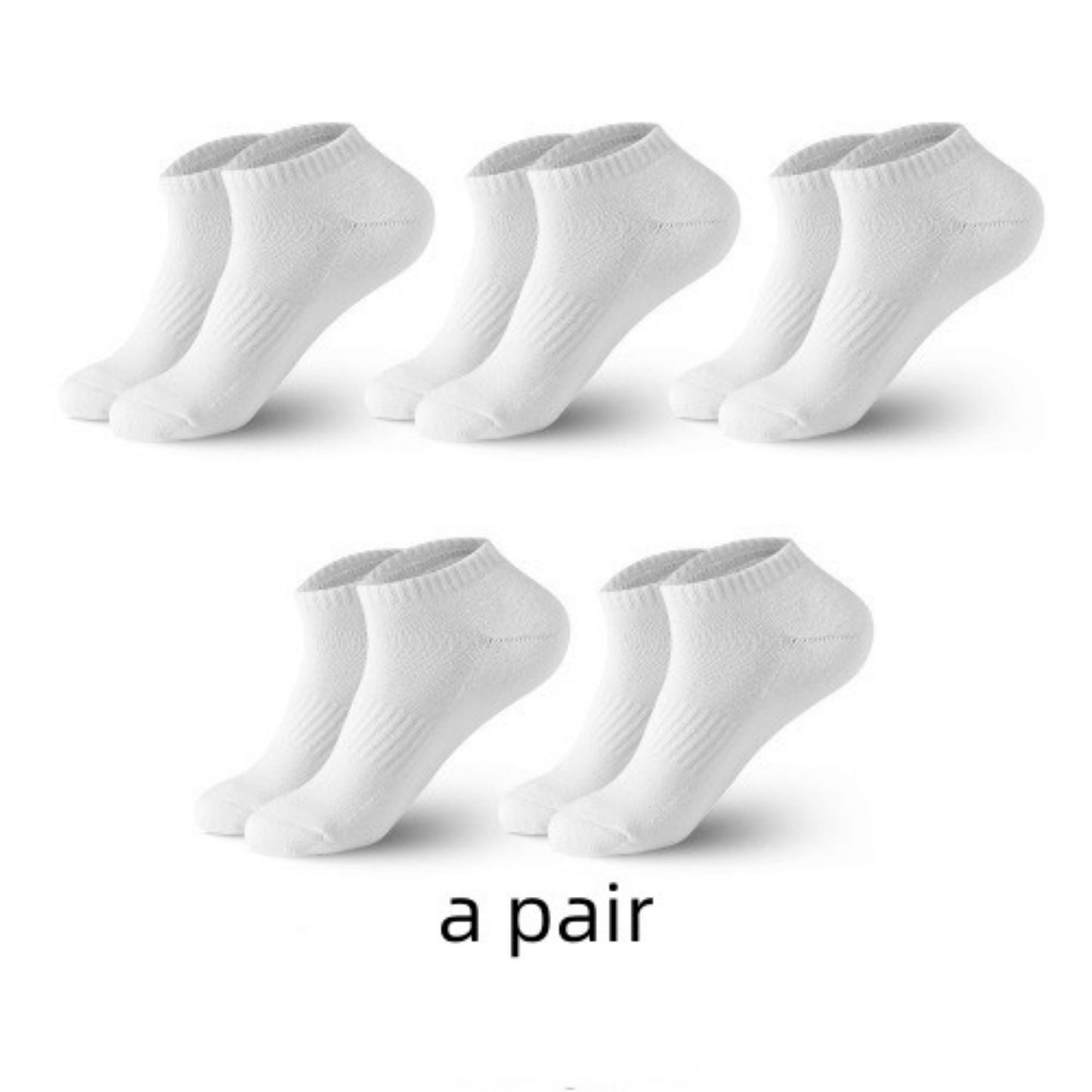 High Cylinder Cotton Middle Tube Solid Color Stockings Ankle Socks White Free Size Infinite Avenue