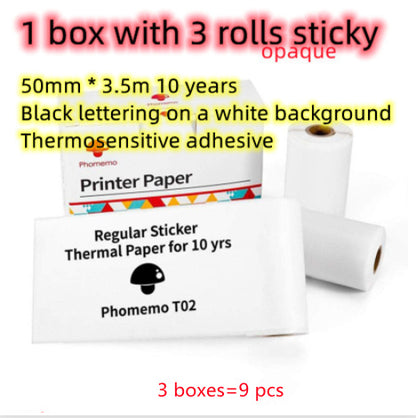 Portable Mini Thermal Label & Photo Printer – Bluetooth Compatible Printer paper 3pcs USB Infinite Avenue