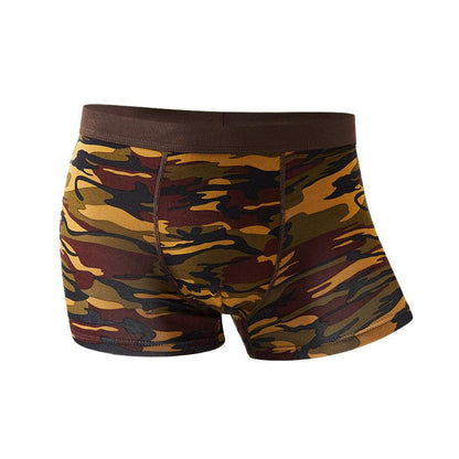 Camouflage Men’s Breathable Modal Boxers - Mid-Waist Printed - Infinite Avenue