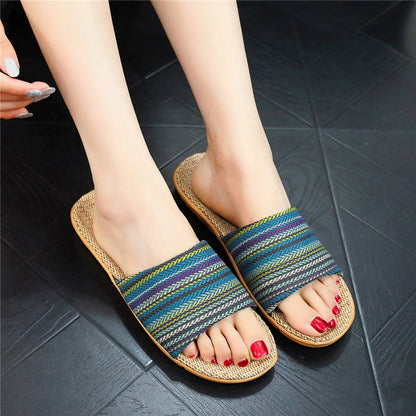 Home Linen Slippers Printed Cute Fashion Infinite Avenue