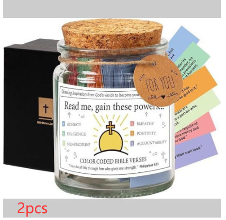 Bible Verse Jar – 90 Inspirational Verses C With Gift Box 2PCS Infinite Avenue