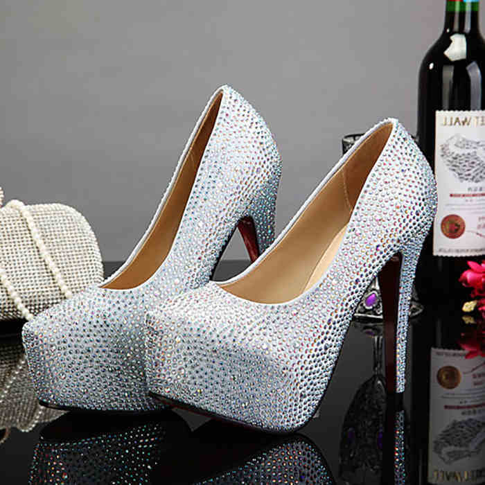 Plus Size Crystal 14cm Super High Heels Infinite Avenue