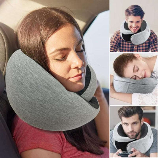 Travel Neck Pillow Non-Deformed Airplane Pillow Travel Neck Cushion Durable U-Shaped Travel Memory Cotton Nap Neck Pillow Infinite Avenue