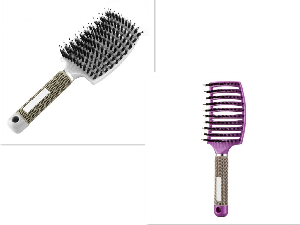 Hairbrush Anti Klit Brushy Haarborstel Women Detangler Hair Brush Bristle Nylon Scalp Massage Teaser Hair Brush Comb Set F Brush Set Infinite Avenue