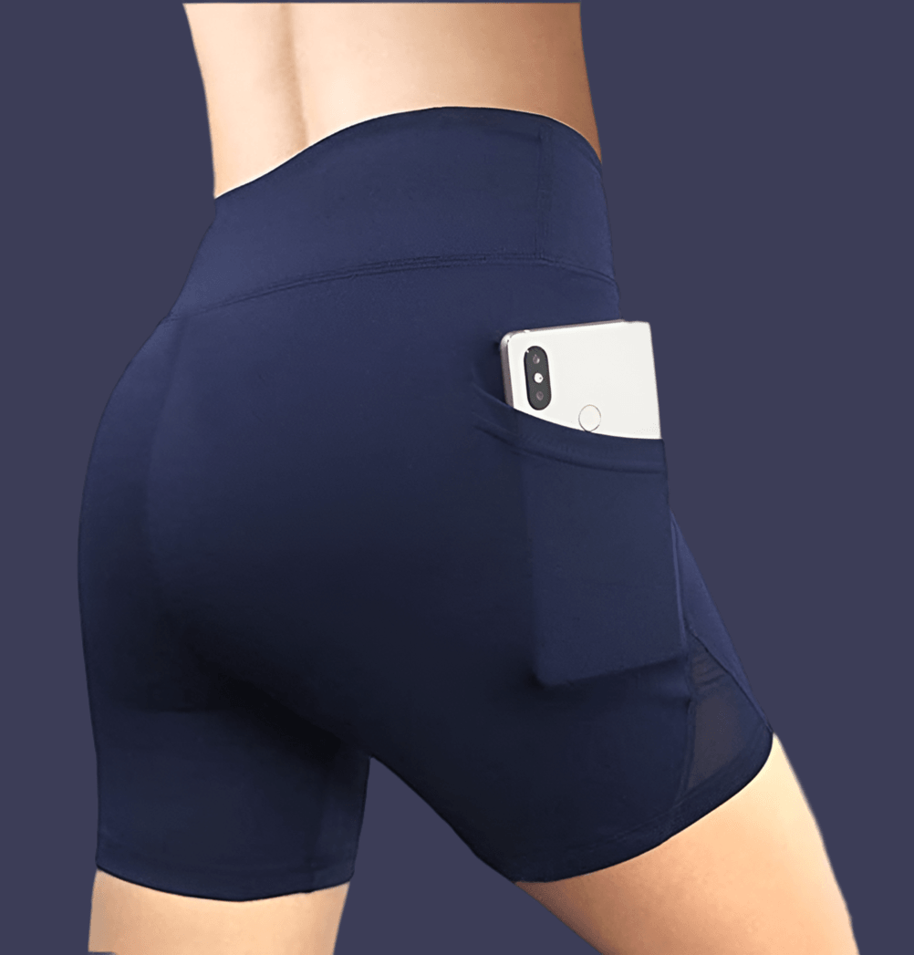 Women’s High Waist Solid Color Yoga Shorts for Running and Fitness - Infinite Avenue