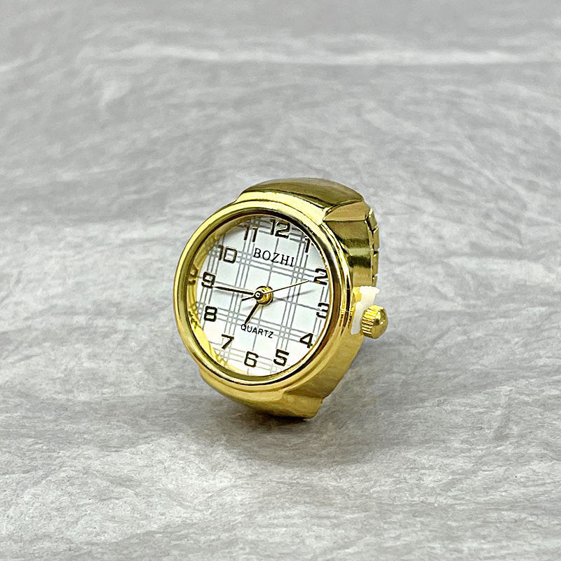 Ring Watch Simple Gold And Silver Shell All-Match Ring Watch Golden Stripes Infinite Avenue