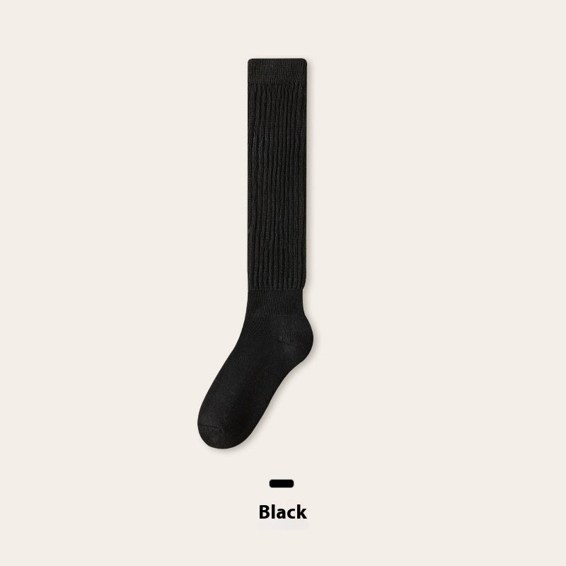 Women's Fleece-Lined Warm Bunching Socks Black Free Size Infinite Avenue