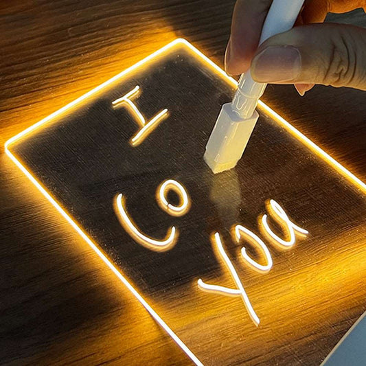 Creative Note Board Creative Led Night Light USB Message Board Holiday Light With Pen Gift For Children Girlfriend Decoration Night Lamp Infinite Avenue