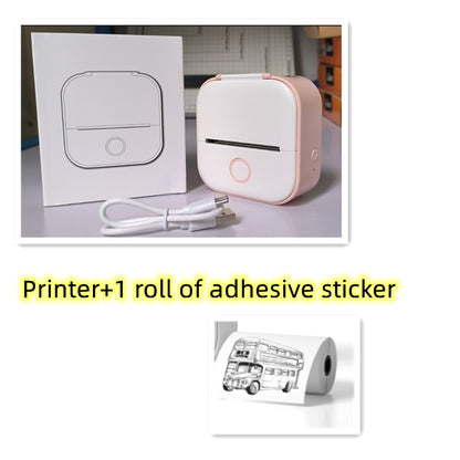 Portable Mini Thermal Label & Photo Printer – Bluetooth Compatible Pink USB Infinite Avenue