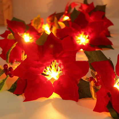 Red Flower String Lights – Door Frame Escalator Decoration Infinite Avenue