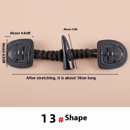 Genuine Leather Horn Buckle Decorative Button Accessories 13style Size Irregular Infinite Avenue