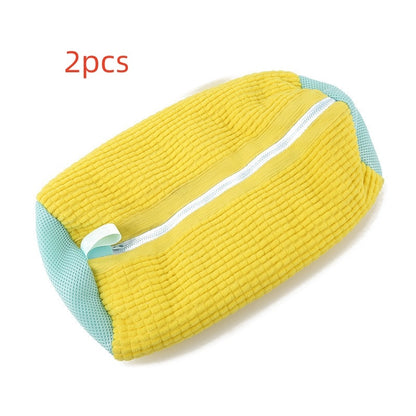 Reusable Zippered Shoe Laundry Bag – For Sneakers & Tennis Shoes Yellow 39x19CM 2PCS Infinite Avenue