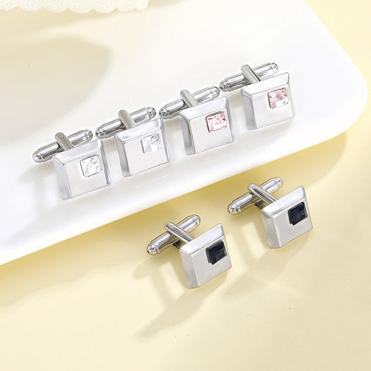 Alloy Spot Drill Fashion Men's Square Cufflinks Infinite Avenue