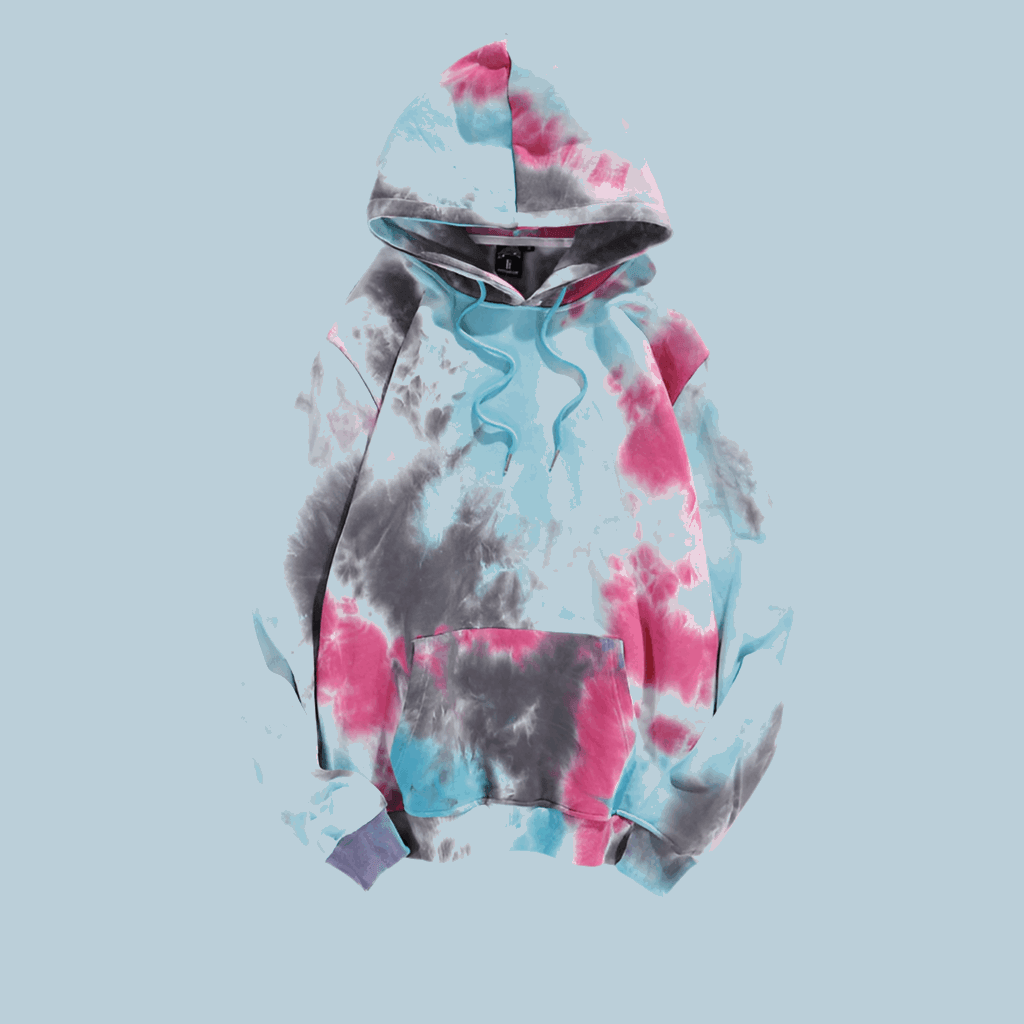 Dark Tie-Dye Gradient Hong Kong Style Hoodie - Infinite Avenue