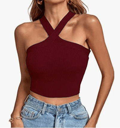 Women's Knitted Inner Match Bottoming Shirt Halterneck Vest - Infinite Avenue