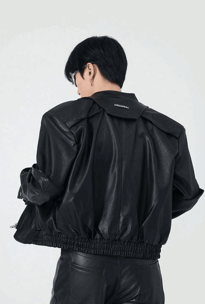 Men's High-grade Short Motorcycle Leather Coat - Infinite Avenue