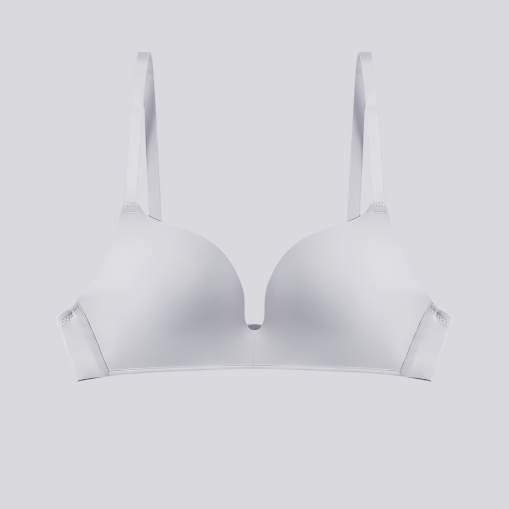 Seamless No-Wire Thin Bra for Women – Lightweight & Comfortable Silver Gray Infinite Avenue