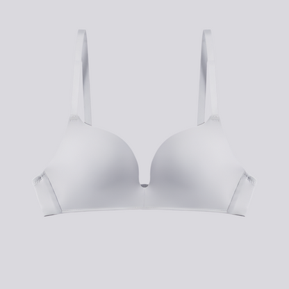 Seamless No-Wire Thin Bra for Women – Lightweight & Comfortable Silver Gray Infinite Avenue