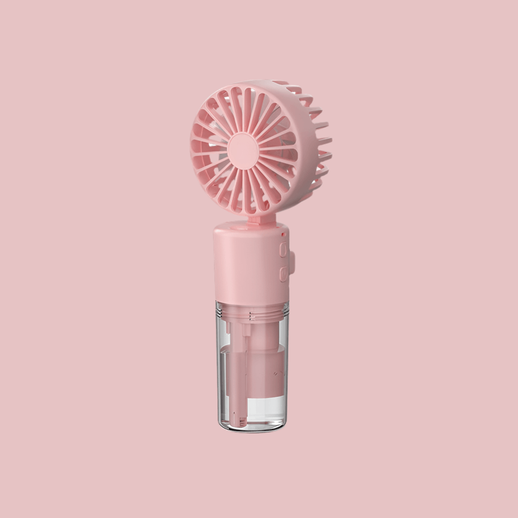 Portable 4-Speed Mist Fan: Handheld USB Rechargeable Summer Cooler - Infinite Avenue