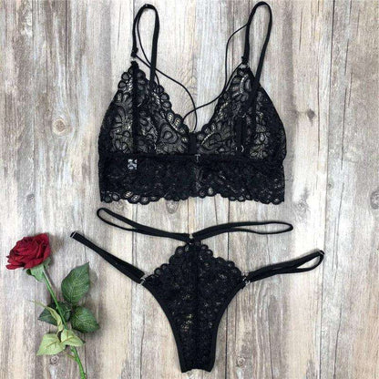 Bandage Lace Sexy Lingerie Woman Bra Underwear Black Infinite Avenue