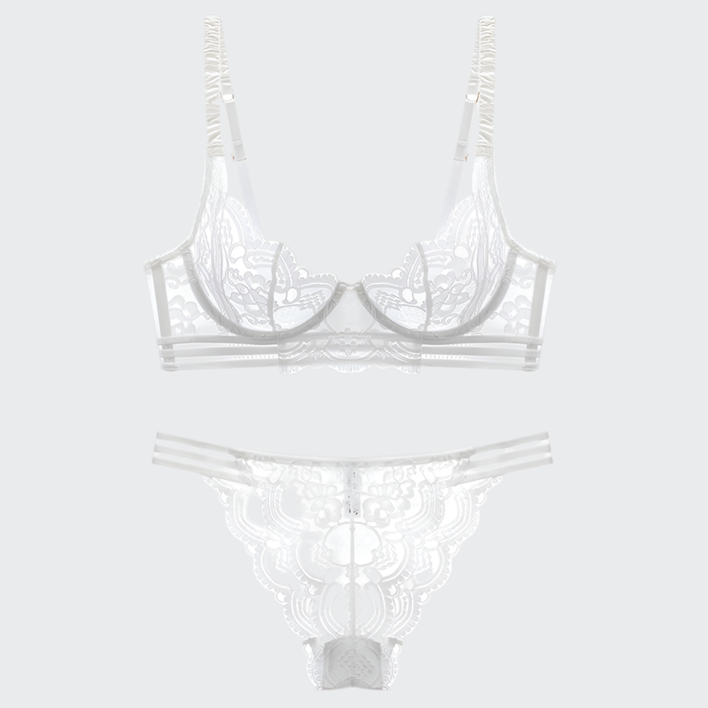 Women’s Breathable Lace Underwear Set White Infinite Avenue