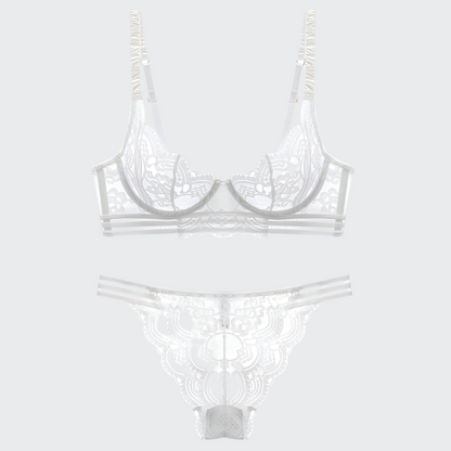 Women’s Breathable Lace Underwear Set White Infinite Avenue