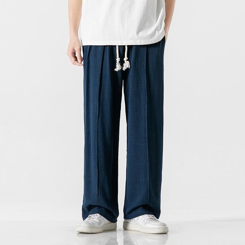 Chinese Style Cotton-Linen Loose Harem Pants - Infinite Avenue