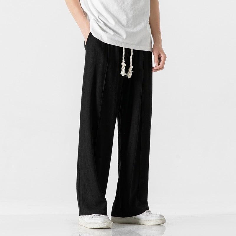 Chinese Style Cotton-Linen Loose Harem Pants - Infinite Avenue