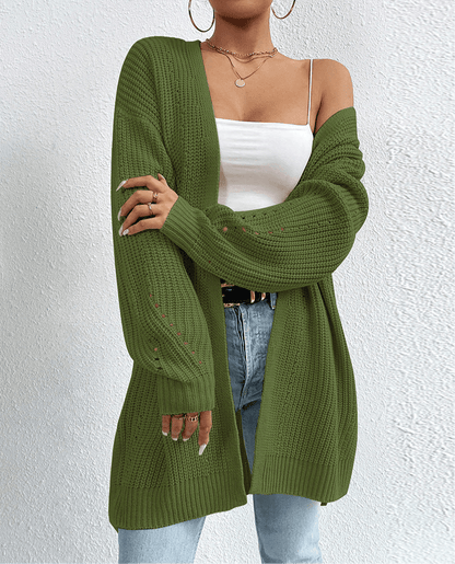 Solid Color Knitted Cardigan Sweater Jacket - Infinite Avenue