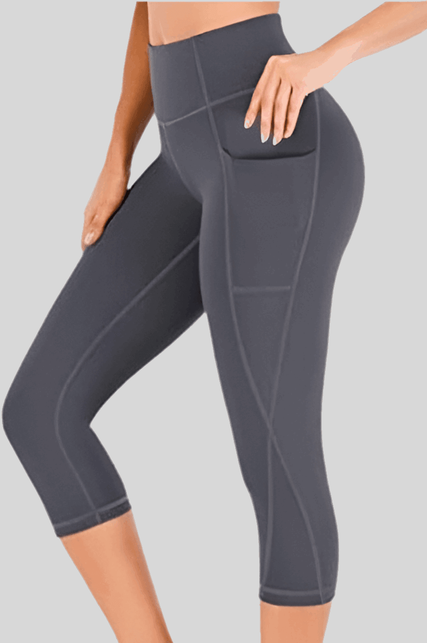 High Waist Capri Yoga Leggings - Infinite Avenue