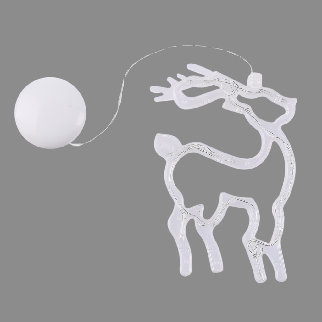 Christmas LED Suction Cup Lights – Santa, Elk, Snowman Window Decor Deer Infinite Avenue