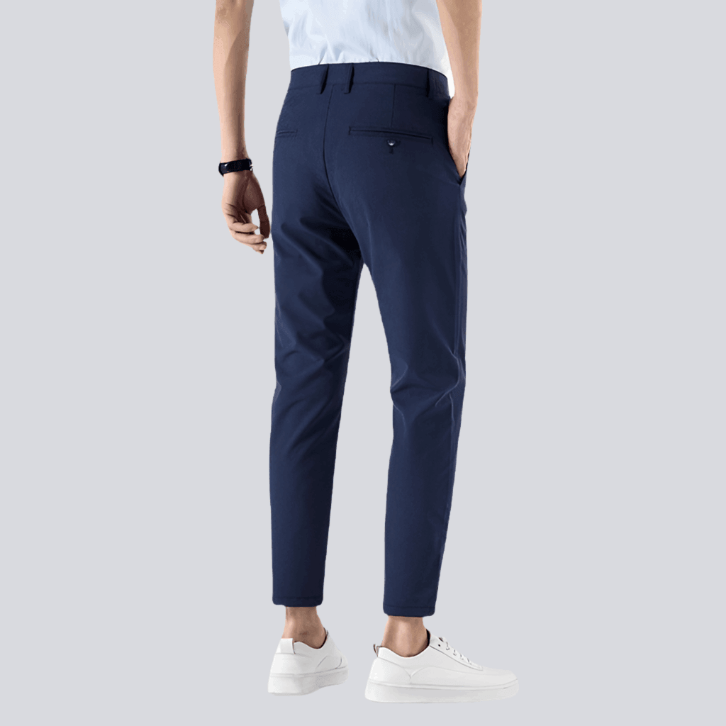 Men’s Slim Fit Cropped Suit Pants - Infinite Avenue