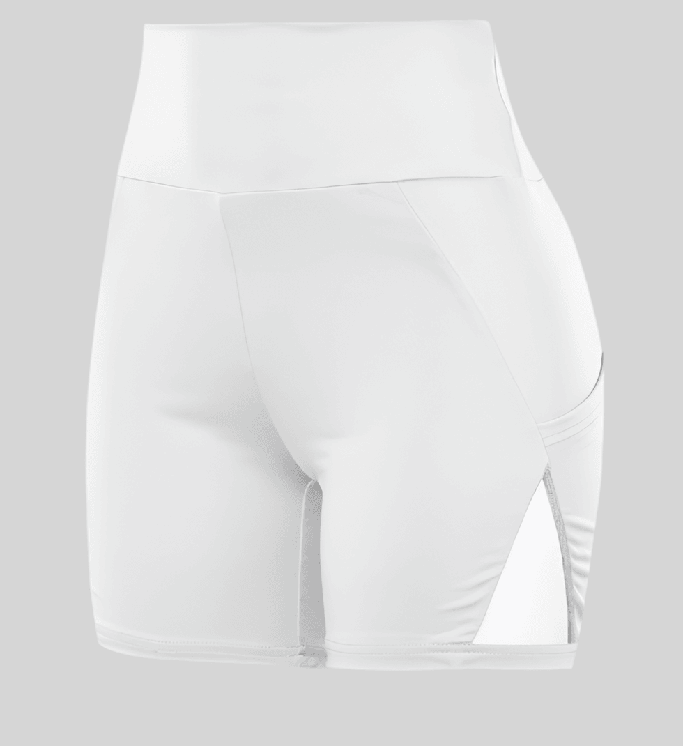 Women’s High Waist Solid Color Yoga Shorts for Running and Fitness - Infinite Avenue