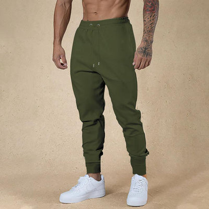 European and American Ankle-tied Men's Fitness Casual Pants Army Green Infinite Avenue