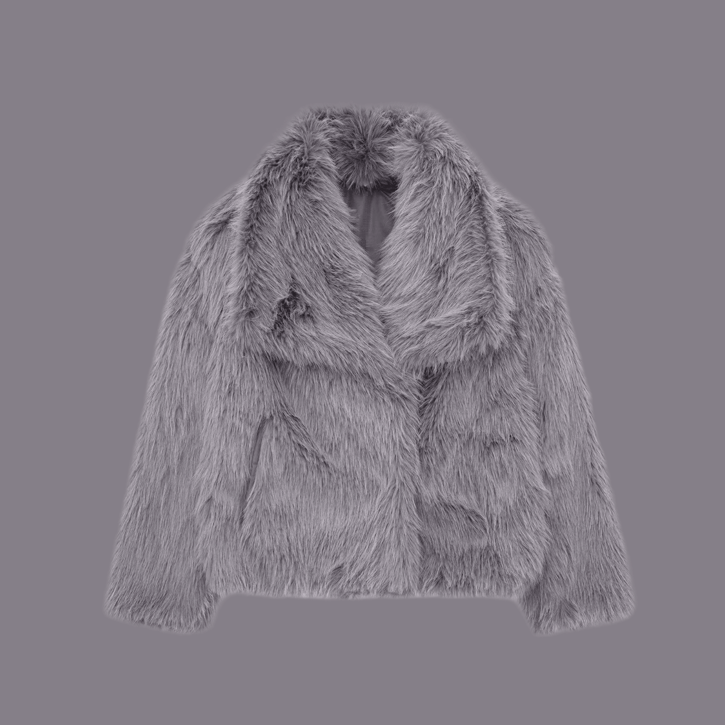 Women’s Imitation Faux Fur Jacket - Infinite Avenue