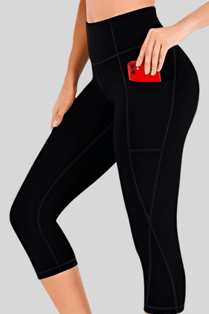 High Waist Capri Yoga Leggings - Infinite Avenue